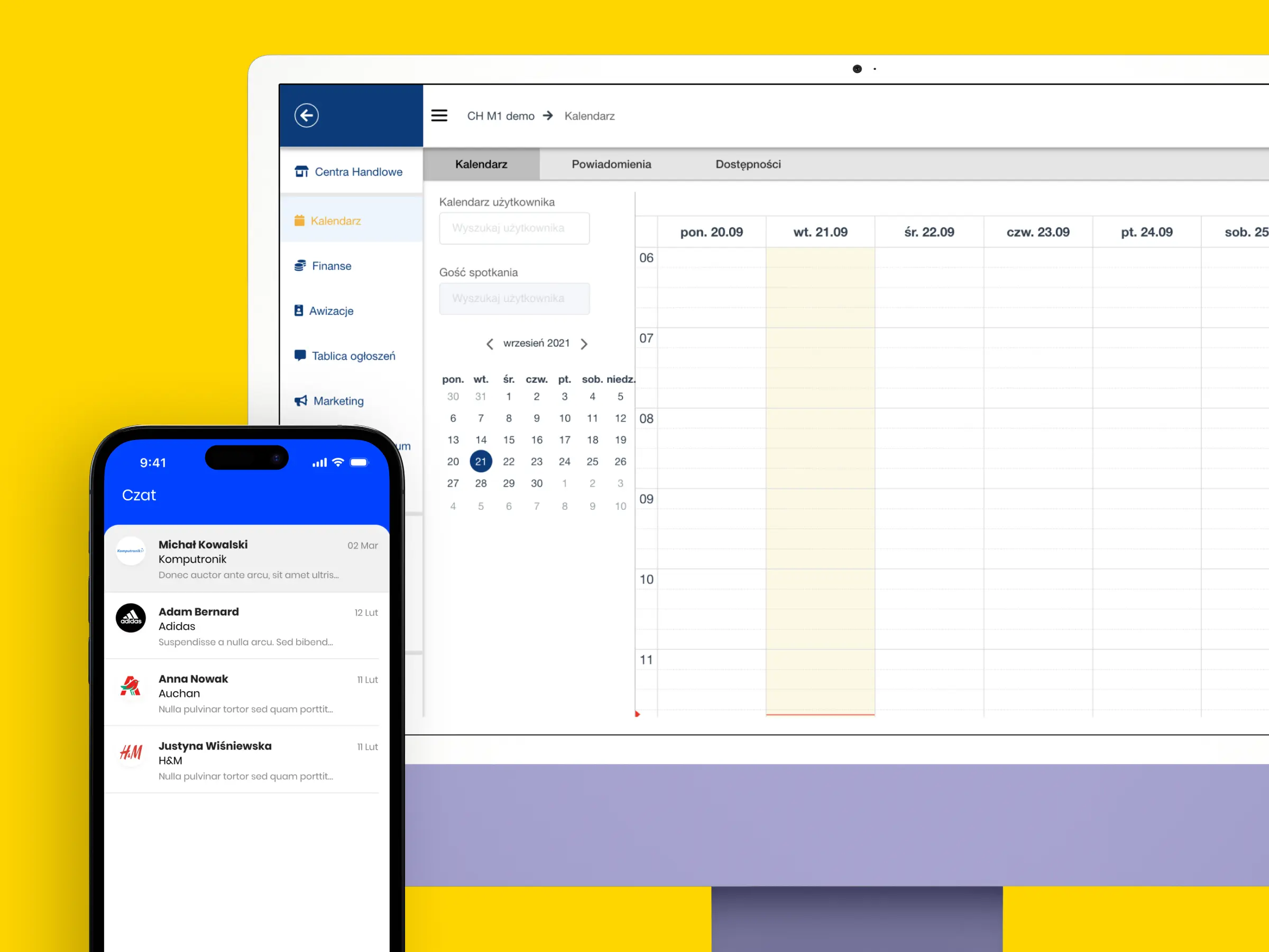 coherent mobile and web application