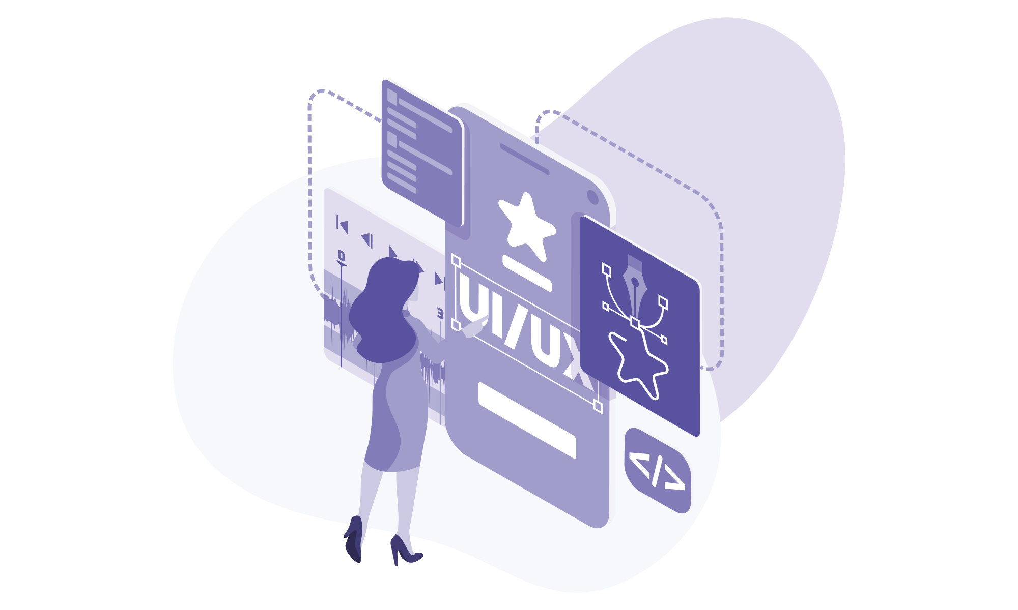 user experience  in hand with design