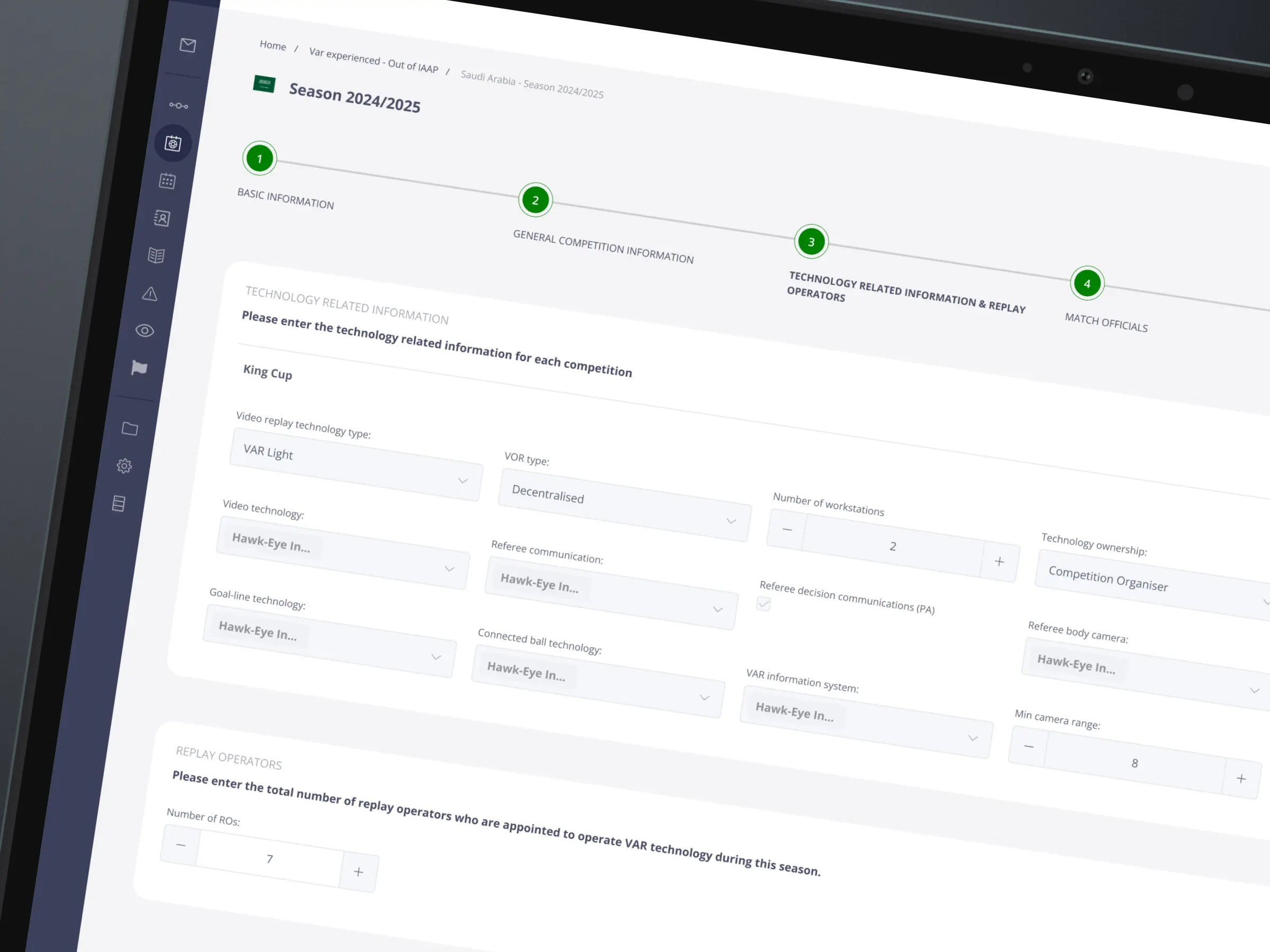 VAR approval platform for football